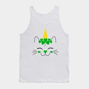 St Patricks Day Cat Tank Top